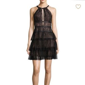 Lace and tulle mini dress